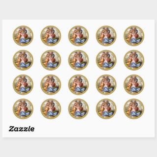 Michelangelo 1507 HOLY FAMILY   Classic Round Sticker