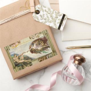Michelangelo's Creation of Man (Creation of Adam) Rectangular Sticker