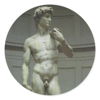 Michelangelo's Statue of David Classic Round Sticker