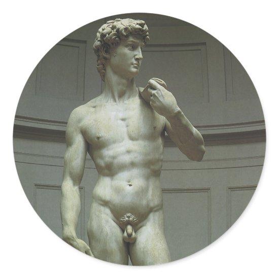 Michelangelo's Statue of David Classic Round Sticker
