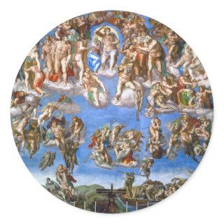 Michelangelo's The Last Judgement Classic Round Sticker