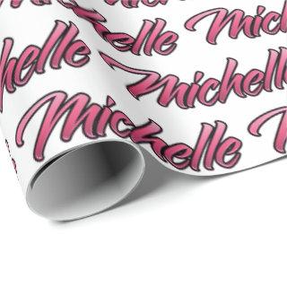 Michelle fade pink personalized gift paper