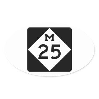 Michigan M-25 Oval Sticker