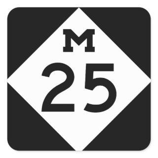Michigan M-25 Square Sticker