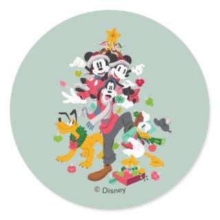 Mickey and Friends | Christmas Pyramid Classic Round Sticker