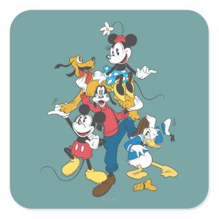 Mickey & Friends | Classic Group Square Sticker