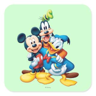 Mickey & Friends | Group Hug Square Sticker