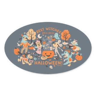 Mickey & Friends Halloween Best Witches Oval Sticker