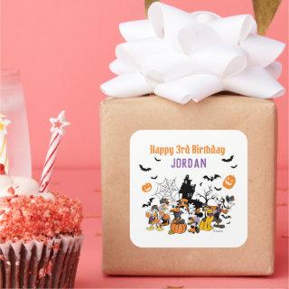 Mickey & Friends Halloween Birthday  Square Sticker