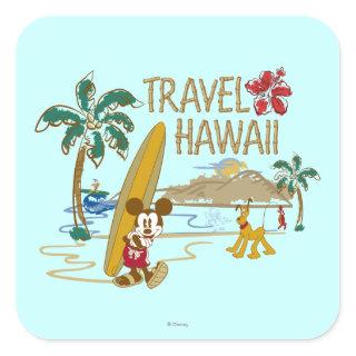 Mickey & Friends | Hawaii Square Sticker