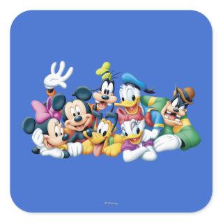 Mickey & Friends | Kneeling Square Sticker