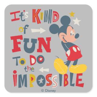 Mickey | Fun To Do The Impossible 2 Square Sticker
