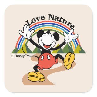 Mickey | Love Nature Square Sticker
