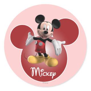 Mickey Mickey Clubhouse | Head Icon Classic Round Sticker