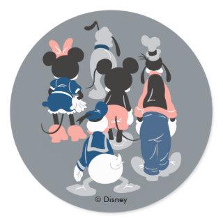 Mickey | Mickey Friend Turns Classic Round Sticker