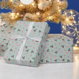 Mickey & Minnie | Christmas Holly Pattern