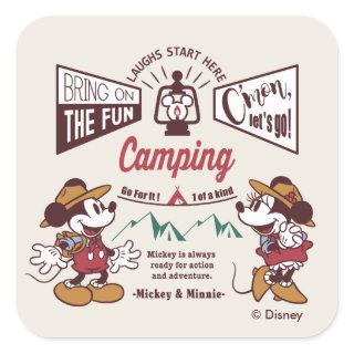 Mickey & Minnie | C'mon Let's Go! Square Sticker