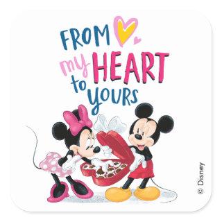 Mickey & Minnie | From My Heart to Yours Square Sticker