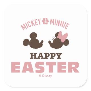 Mickey & Minnie | Happy Easter Square Sticker
