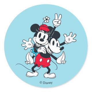 Mickey & Minnie | Two of a Kind Classic Round Sticker