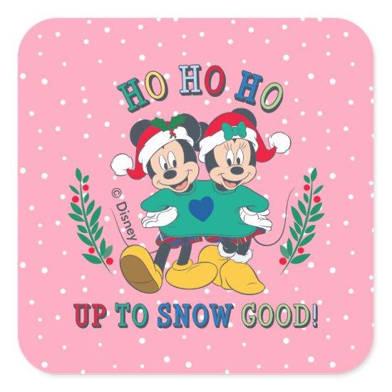 Mickey & Minnie | Up to Snow Good Square Sticker