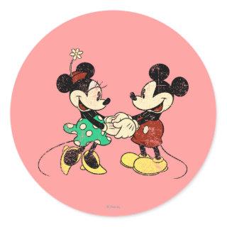 Mickey & Minnie | Vintage Classic Round Sticker