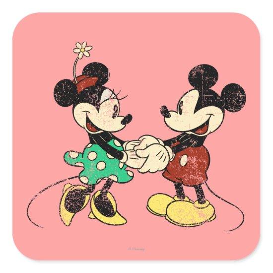 Mickey & Minnie | Vintage Square Sticker
