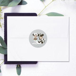 Mickey & Minnie Wedding | Getting Married Classic Round Sticker