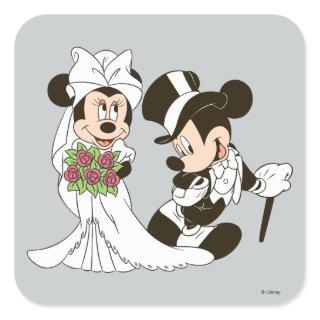 Mickey & Minnie Wedding | Getting Married Square Sticker