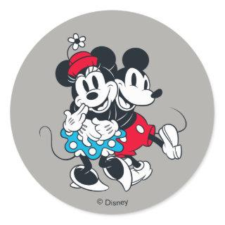 Mickey & Minnie | Winning Couple Classic Round Sticker