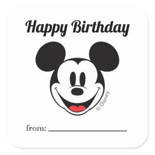 Mickey Mouse | A Gift From - Birthday Square Sticker