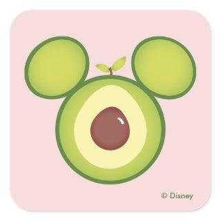 Mickey Mouse Avocado Icon Square Sticker