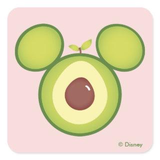 Mickey Mouse Avocado Icon Square Sticker