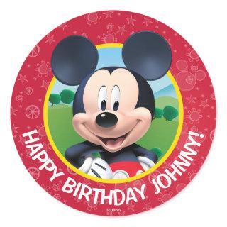 Mickey Mouse Birthday Classic Round Sticker