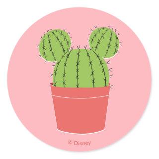 Mickey Mouse Cactus Icon Classic Round Sticker