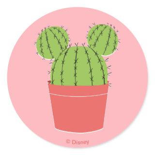 Mickey Mouse Cactus Icon Classic Round Sticker