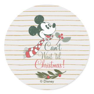 Mickey Mouse | Can't Wait 'til Christmas! Classic Round Sticker