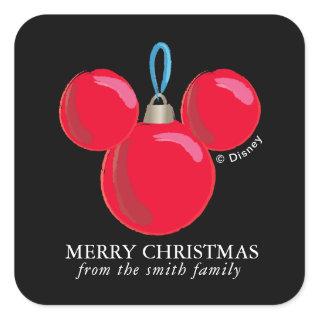 Mickey Mouse Christmas Ornament - Personalized Squ Square Sticker