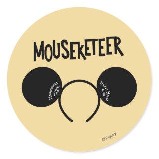 Mickey Mouse Club Ears Classic Round Sticker
