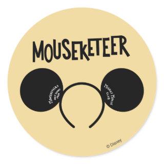 Mickey Mouse Club Ears Classic Round Sticker