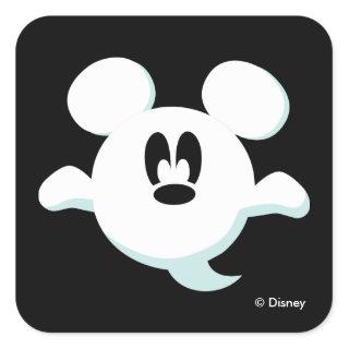 Mickey Mouse Ghost Square Sticker
