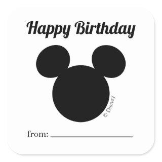 Mickey Mouse Head Icon | A Gift From - Birthday Square Sticker