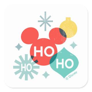 Mickey Mouse |  Ho Ho Ho Square Sticker
