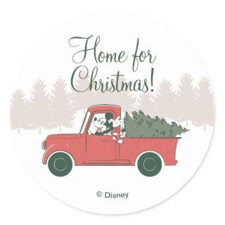 Mickey Mouse | Home for Christmas Classic Round Sticker
