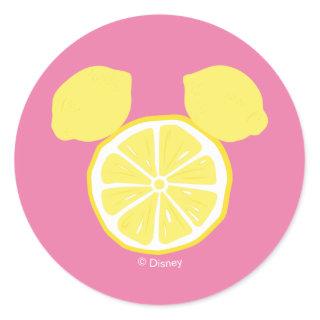 Mickey Mouse Lemon Icon Classic Round Sticker