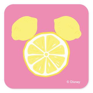 Mickey Mouse Lemon Icon Square Sticker