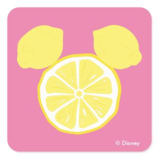 Mickey Mouse Lemon Icon Square Sticker