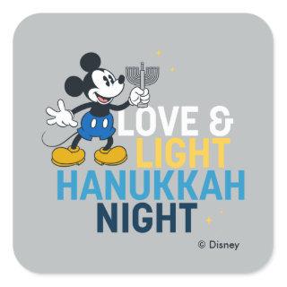Mickey Mouse | Love & Light Hanukkah Night Square Sticker