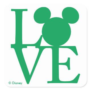 Mickey Mouse LOVE | St. Patrick's Day Square Sticker