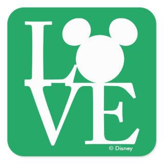 Mickey Mouse LOVE | St. Patrick's Day Square Sticker